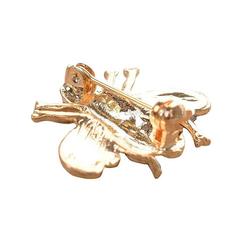 Goldene Brosche geformt Fancy Strass Bee besetzt