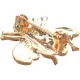 Broche Fantaisie dorée forme d'Abeille sertie de Strass
