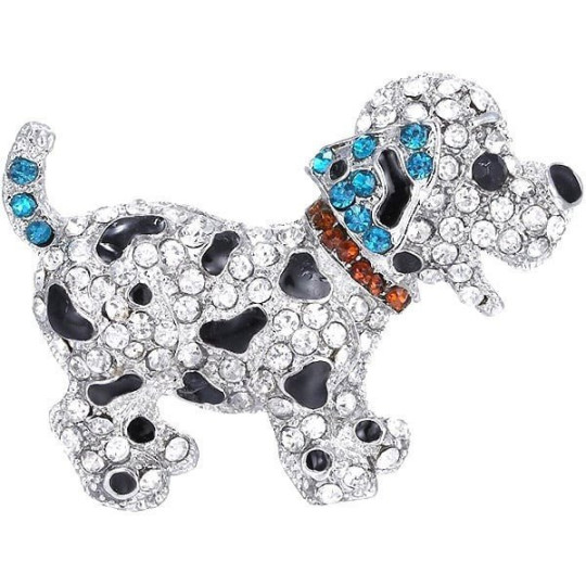 Silber-Brosche geformt Fancy Dog-Set mit Strass
