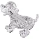 Broche Fantaisie argentée forme Chien sertie de Strass