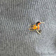 Broche Fantaisie dorée forme Oiseau Colibri