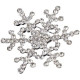 Fancy Silber Brosche Schnee Snowflake Form Set mit Strass