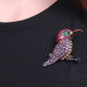 Silber-Brosche geformt Fancy Vogel Strass-Inseln besetzt