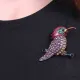 Broche Fantaisie argentée forme Oiseau des Iles sertie de Strass