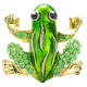 Goldene Brosche geformt Fancy Strass besetzte Frosch