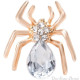 Brosche Pins Fancy förmigen goldene Spinne Satz mit Strass