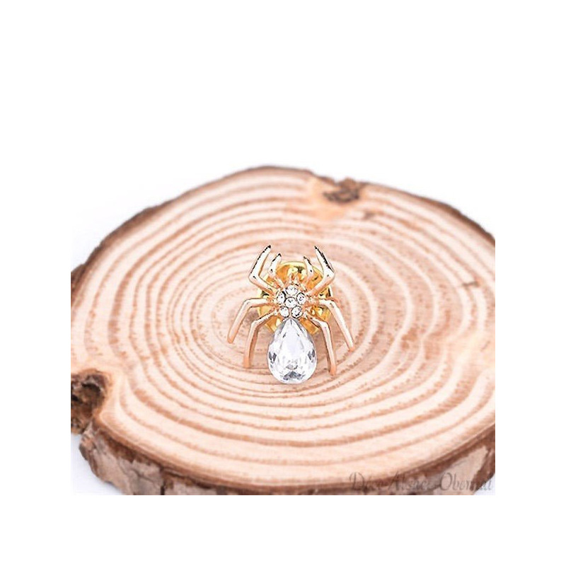 Brosche Pins Fancy förmigen goldene Spinne Satz mit Strass