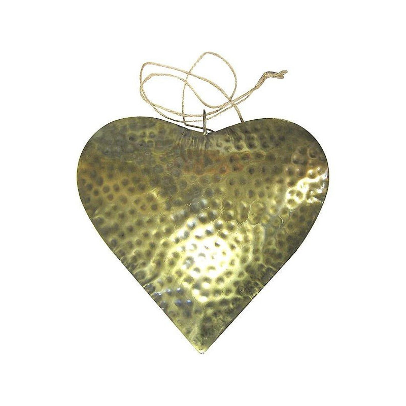 Large Heart of Alsace in Embossed Aged Gold color