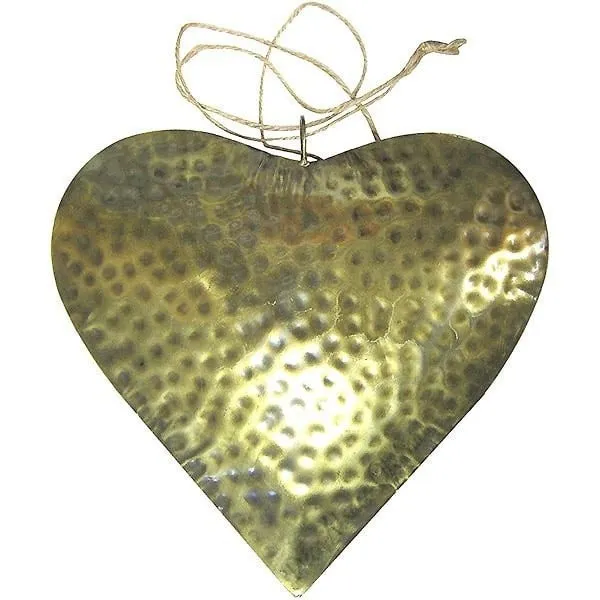 Large Heart of Alsace in Embossed Aged Gold color