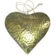 Grand Coeur d'Alsace en Métal couleur Or Vieilli embossé