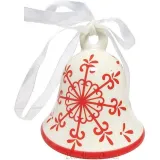 Hanging Ceramic Snowflake Bell