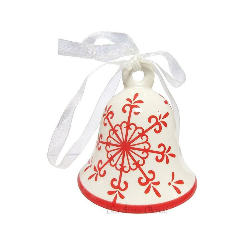 Bell-Schneeflocke Keramik hängen
