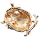 Fancy Owl Brooch with Bezel set with Rhinestones