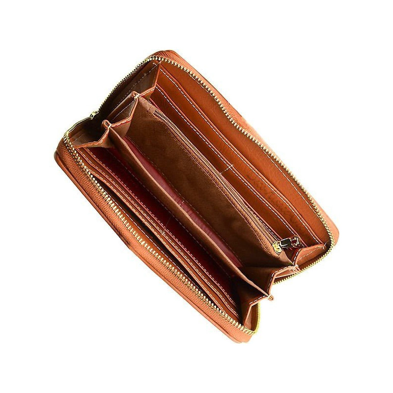 Wallet with strap owl motif