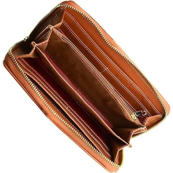 Wallet with strap owl motif