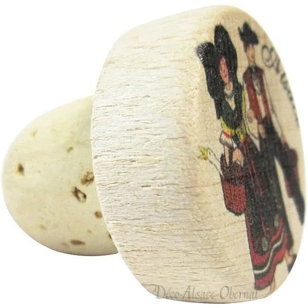Deckel aus Holz und Kork Paar Elsässer in der Farbe
