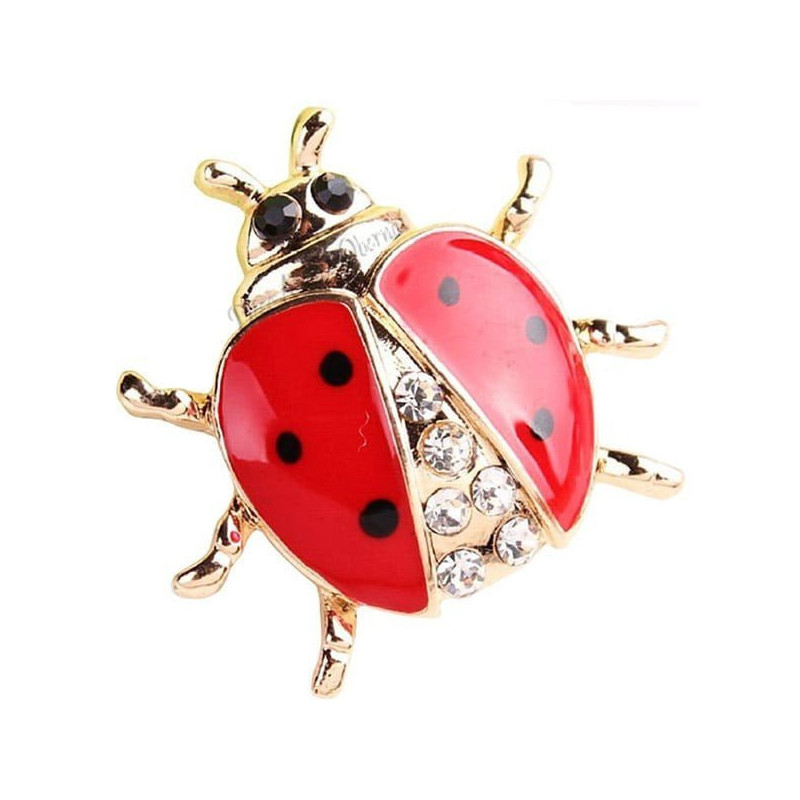 Goldene Brosche Fancy Beetle Form Set mit Strass