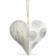 Coeur d'Alsace en Métal avec Reliefs Fleurs et Strass