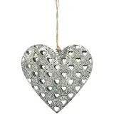 Coeur d'Alsace en Métal Gris effet Pierres découpe laser Coeurs