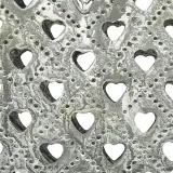 Coeur d'Alsace en Métal Gris effet Pierres découpe laser Coeurs