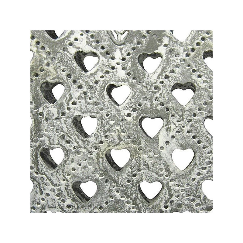 Coeur d'Alsace en Métal Gris effet Pierres découpe laser Coeurs