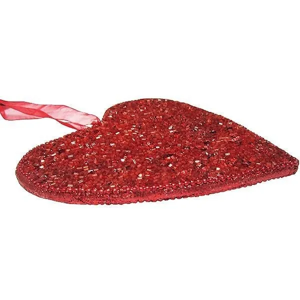 Red mosaic heart pendant lamp decorated with mini-tubes