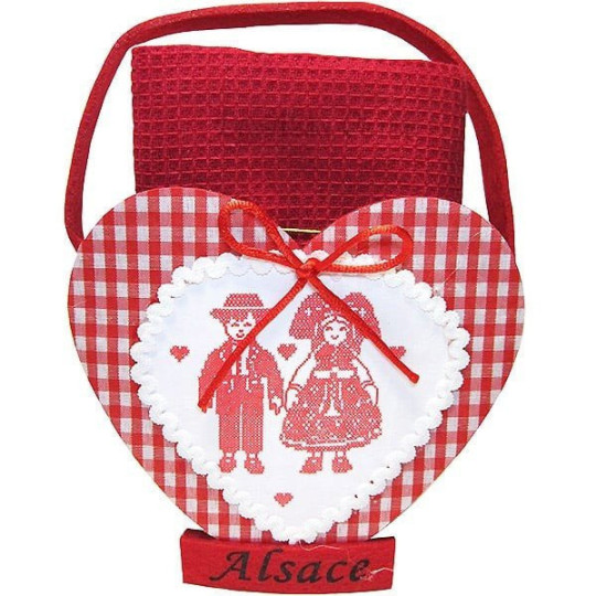 Handtuchhalter aus Filz, mit Kochgeschirr, Bienennest