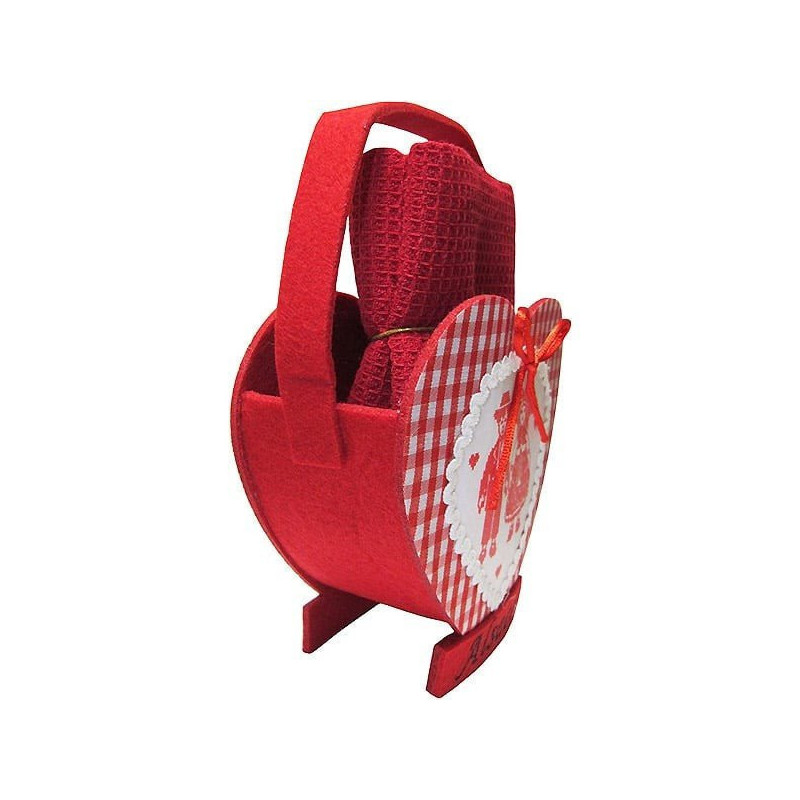 Felt Napkin Holder with Honeycomb Kitchen Towel