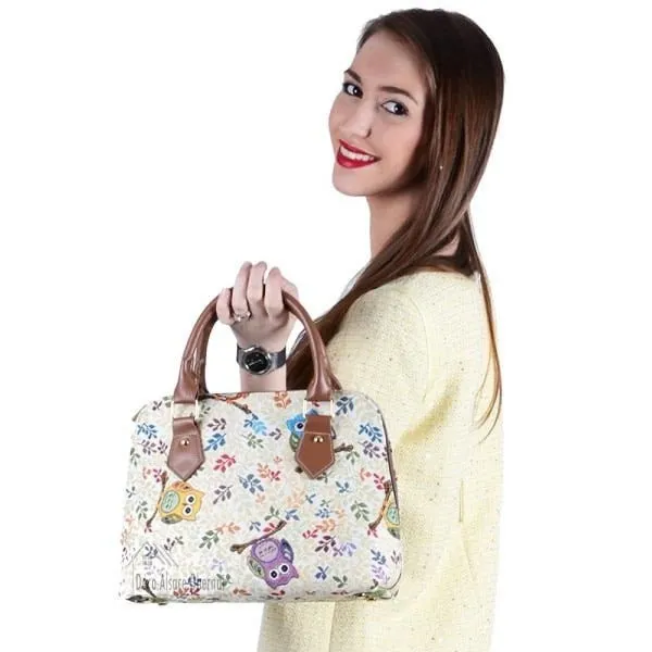 Sac à Main avec poignée motif Oiseau Hibou