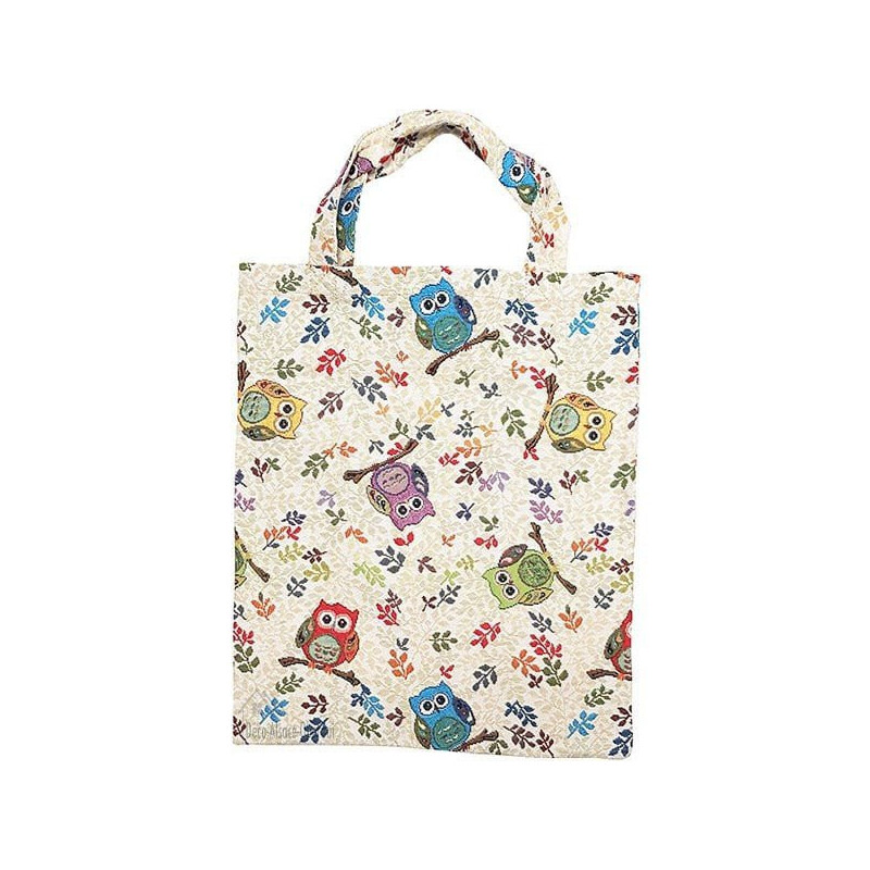 Sac Tote décoré de motif Oiseau Hibou
