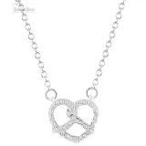 Halsketten-Anhänger mit Verschluss und Brezel Alsace Silber