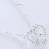 Collier avec fermoir et Pendentif Bretzel d'Alsace Argenté