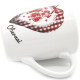 Mug à Café blanc décor Coeur et Couple Alsacien marqué Obernai