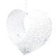Heart of Alsace in white openwork metal with candle holder