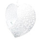 Heart of Alsace in white openwork metal with candle holder