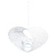 Heart of Alsace in white openwork metal with candle holder