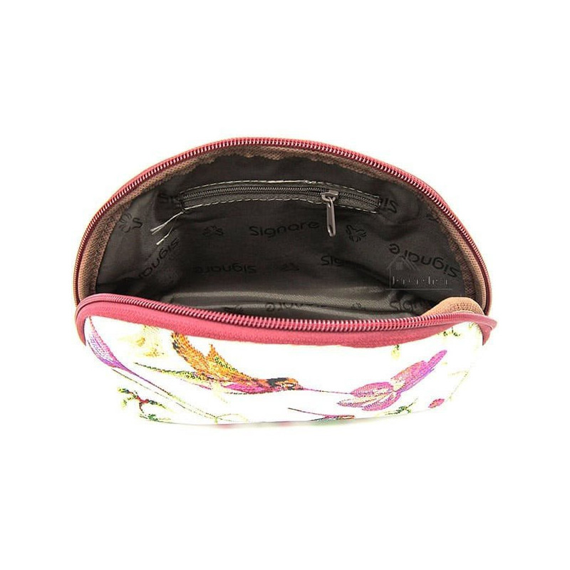 Clutch bag with zip Hummingbird motif