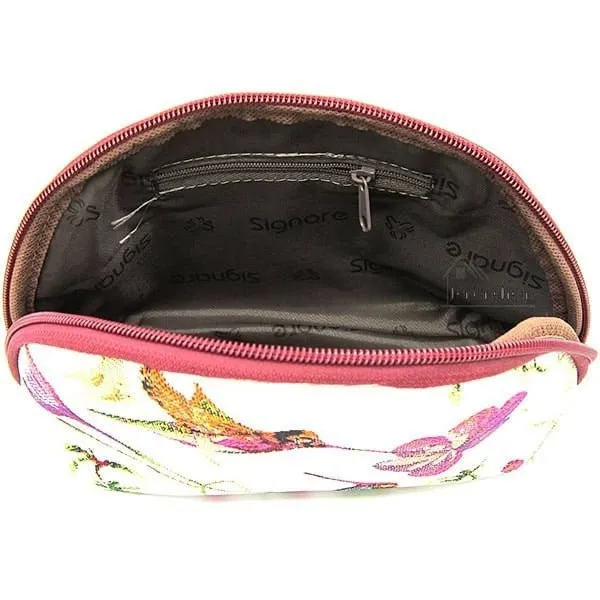 Pochette avec zip motif Oiseau Colibri