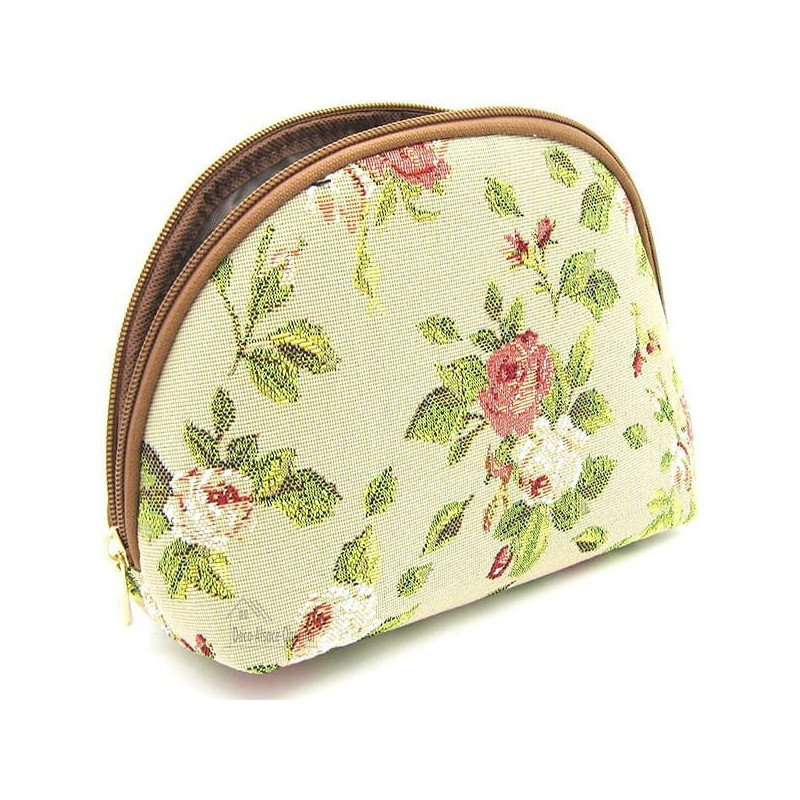 Beutel mit Reißverschluss Motiv Rose und Grün