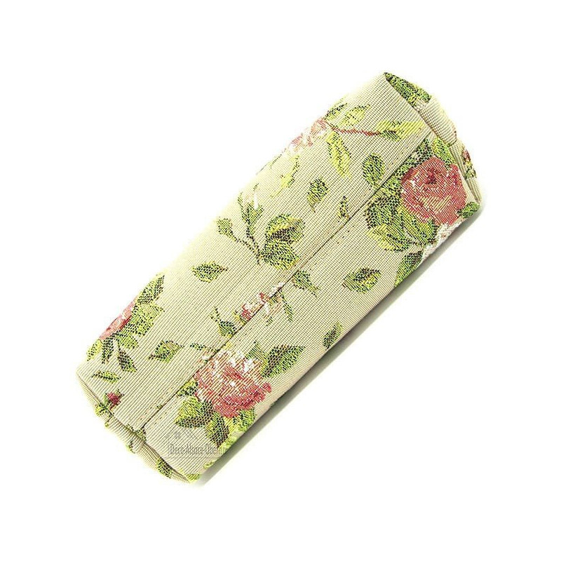Beutel mit Reißverschluss Motiv Rose und Grün