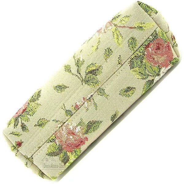 Pochette avec zip motif Rose et verdure
