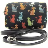 Black Clutch Bag Cat design in colour