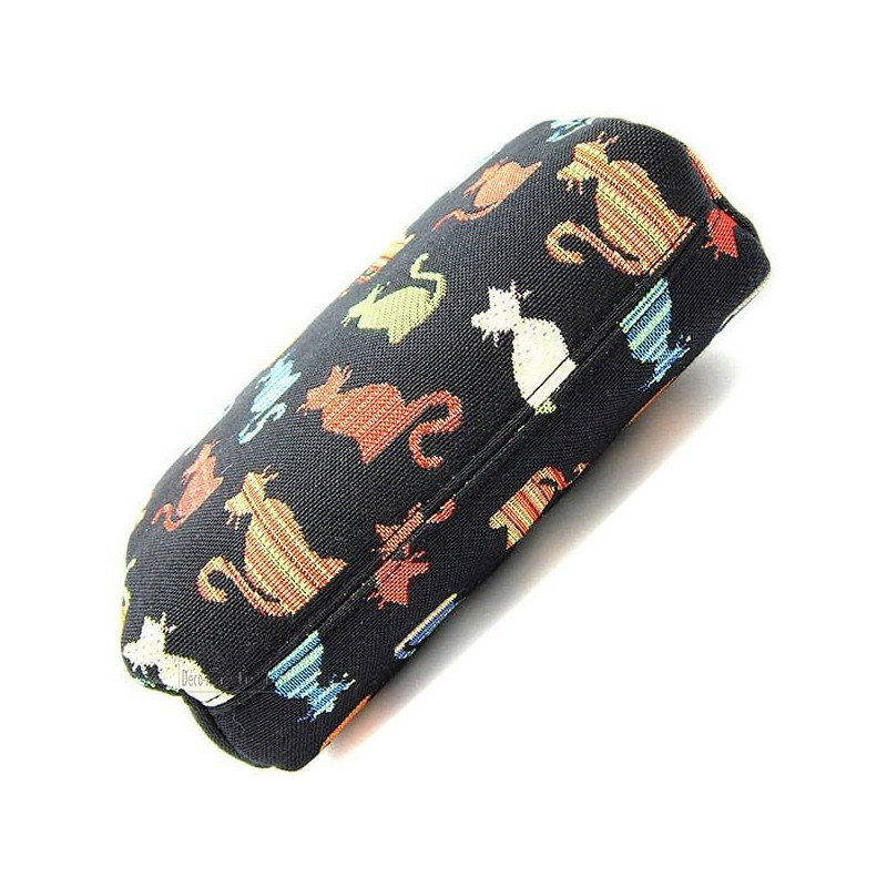Pochette Sac à Main noir motif Chats en Couleur