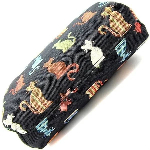 Pochette Sac à Main noir motif Chats en Couleur