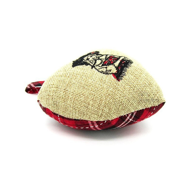 Coeur d'Alsace padded with Alsatian embroidered fabrics, Vichy background