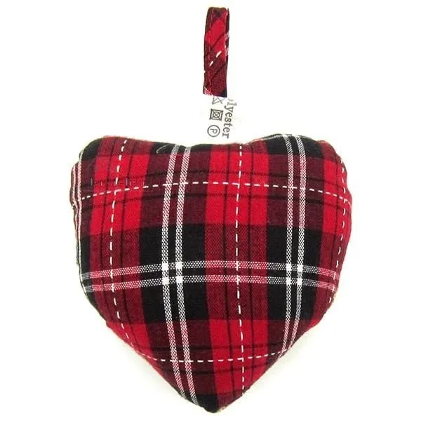 Coeur d'Alsace rembourré en Tissus brodé Alsacienne fond Vichy