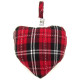 Coeur d'Alsace padded with Alsatian embroidered fabrics, Vichy background