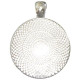 Necklace with Pendant with Curved Glass in Vintage Alsace Stork Bottom