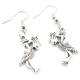 Antique Silver Plated Silver Earring Alsatian Stork Carrying a Baby