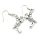 Antique Silver Plated Silver Earring Alsatian Stork Carrying a Baby